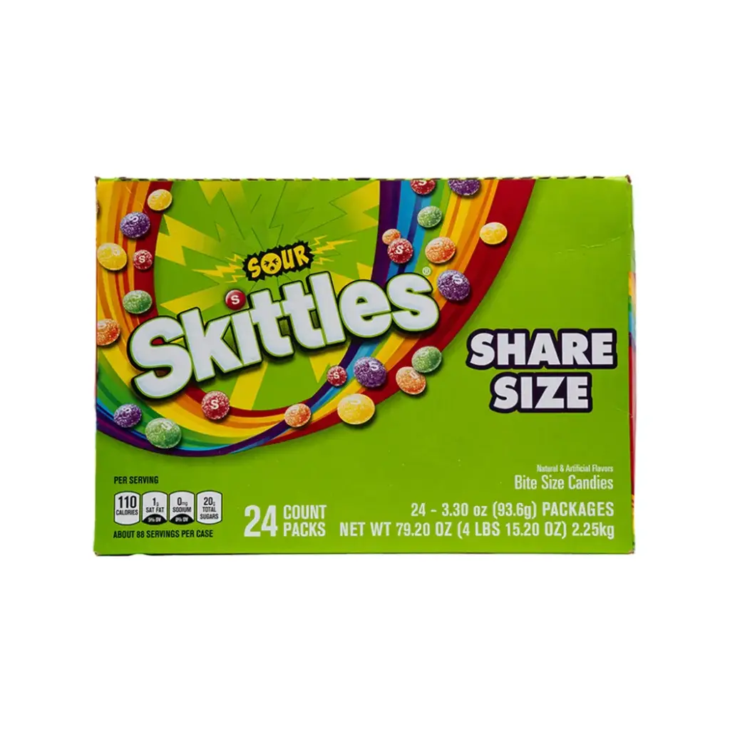 SKITTLES 24-3.3OZ SHARE SIZE SOUR