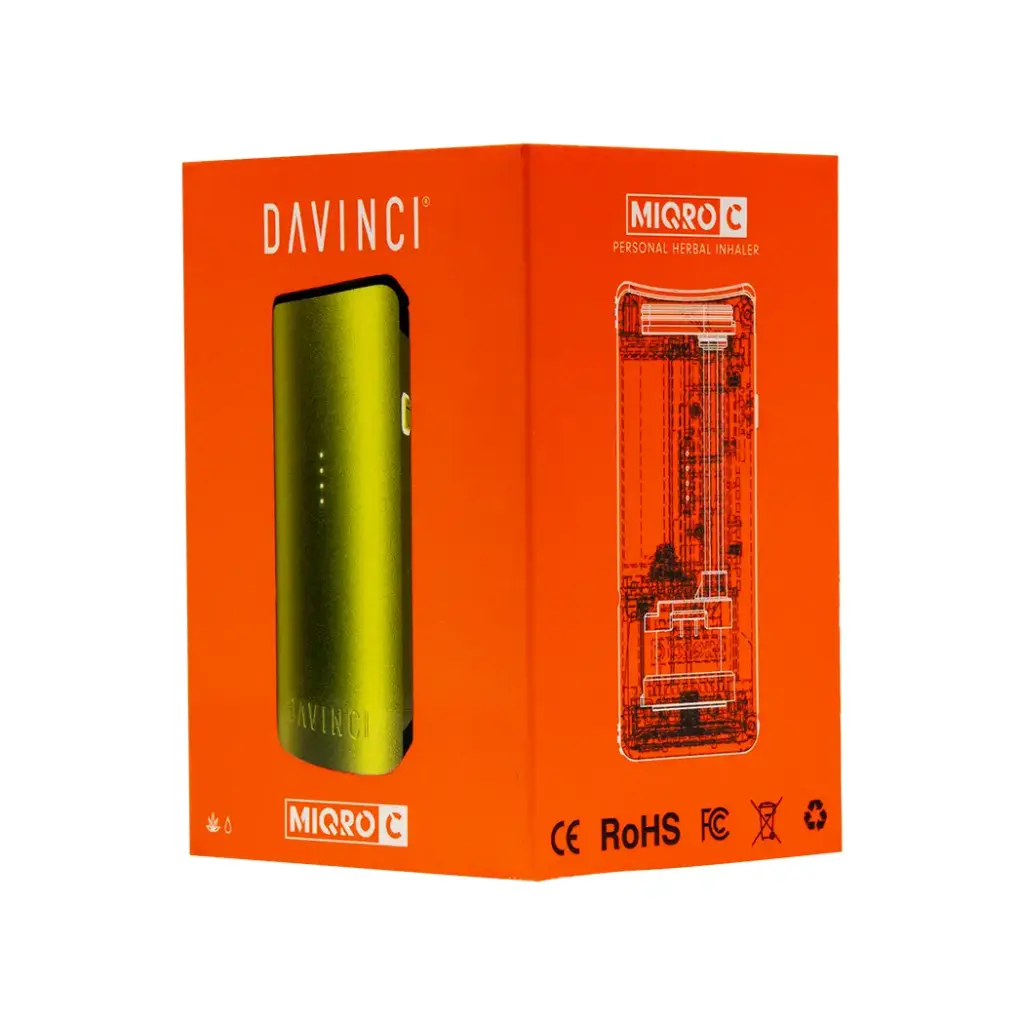 DAVINCI MIQRO-C VAPORIZER FOR DRY HERB AND CONCENTRATE YELLOW 1 BOX
