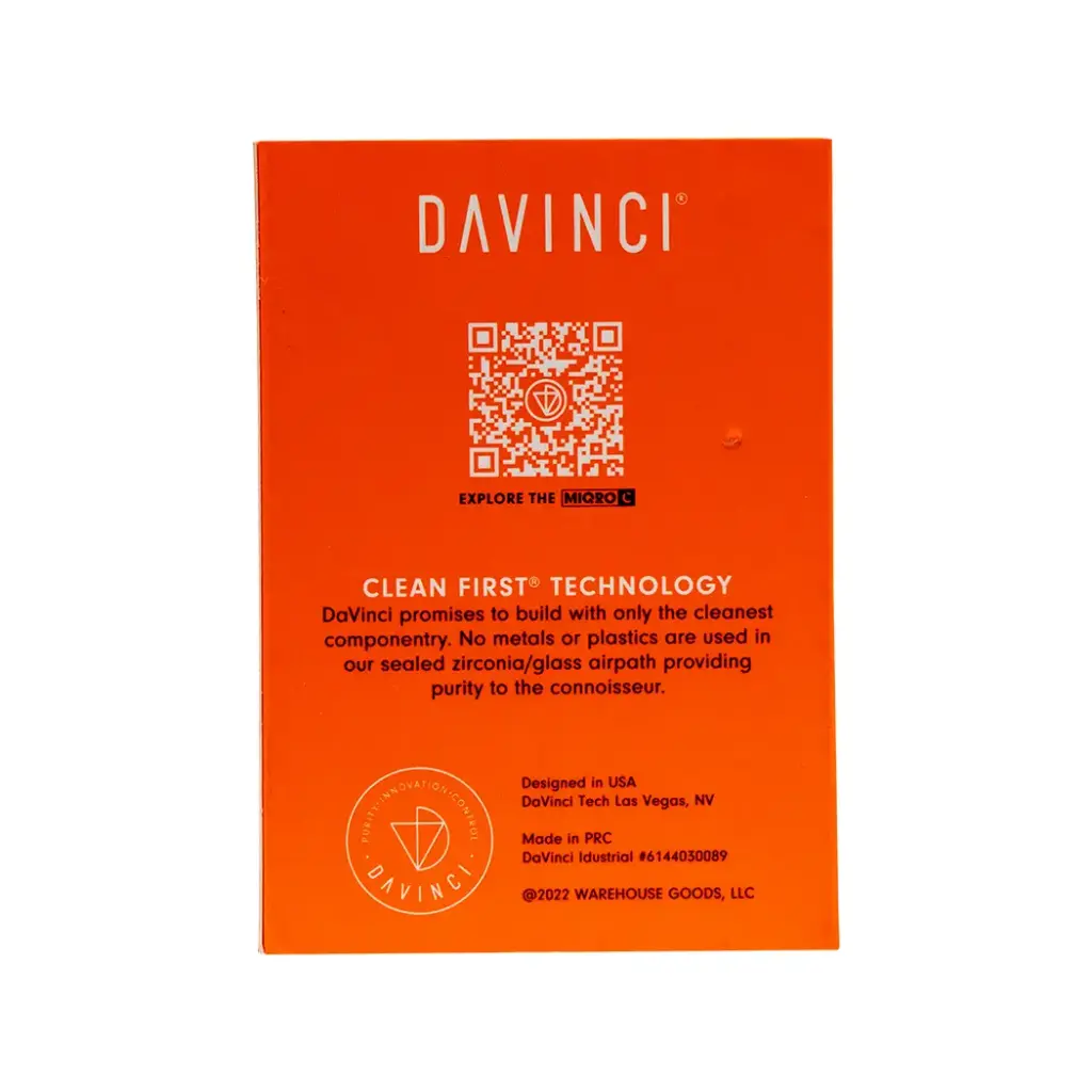 DAVINCI MIQRO-C VAPORIZER FOR DRY HERB AND CONCENTRATE YELLOW 1 BOX
