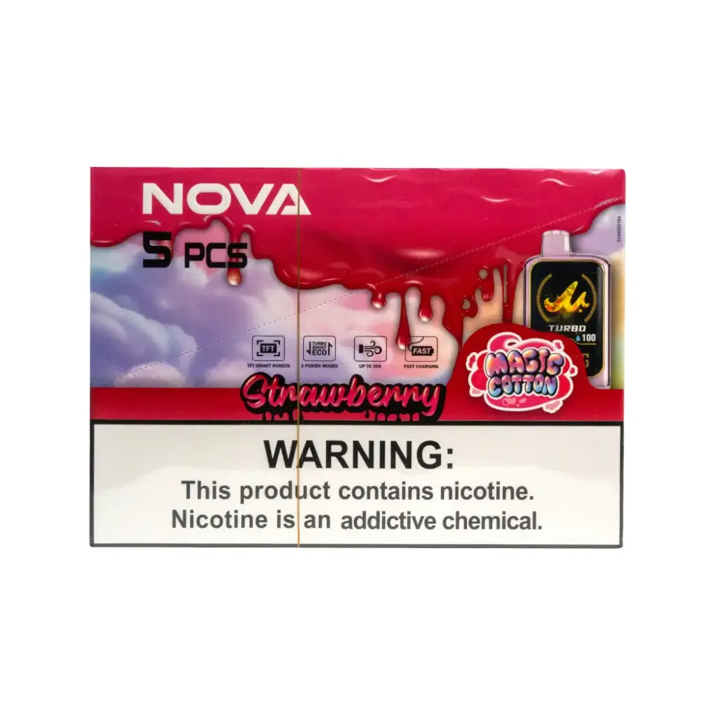MR FOG NOVA 5PK  36K PUFFS (MAGIC COTTON) STRAWBERRY