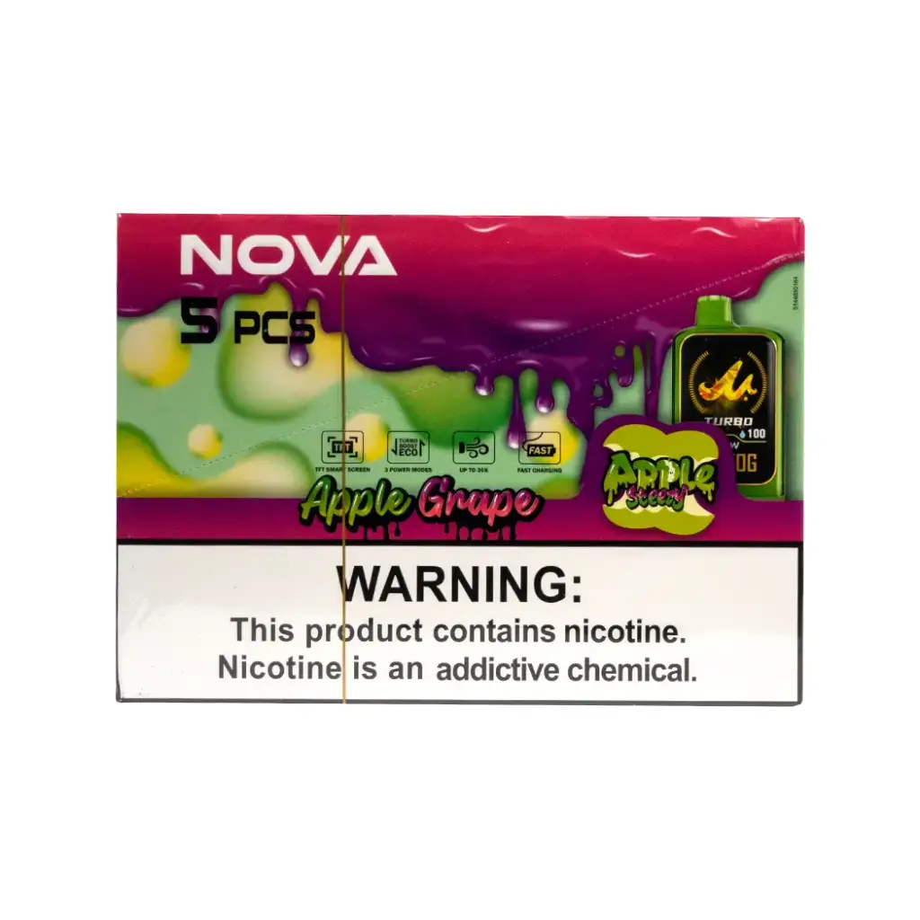 MR FOG NOVA 5PK  36K PUFFS (APPLE STEEZY) APPLE GRAPE