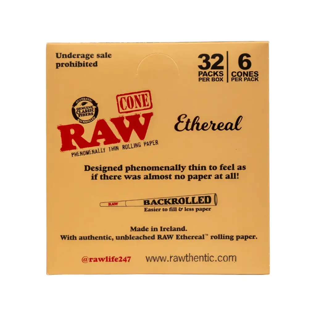 RAW ETHEREAL CONE 1 1/4 32 PER BOX