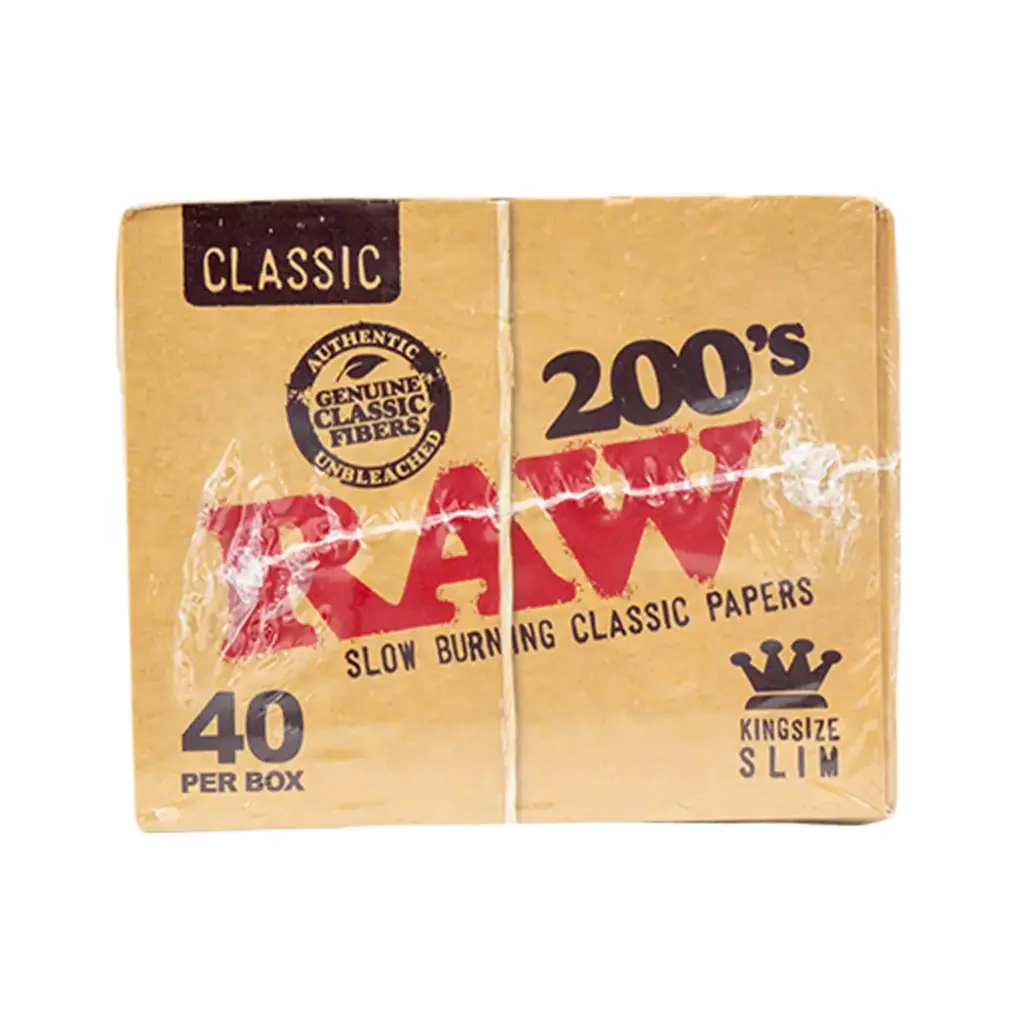 RAW CLASSIC 200'S KING SIZE SLIM 40PK