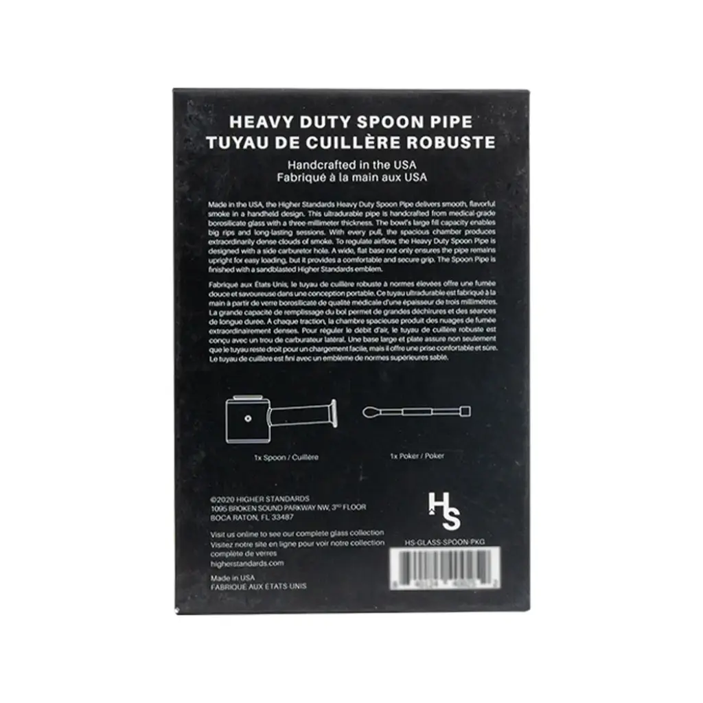 HIGHER STANDERS HEAVY DUTY SPOON PIPE 1 BOX

