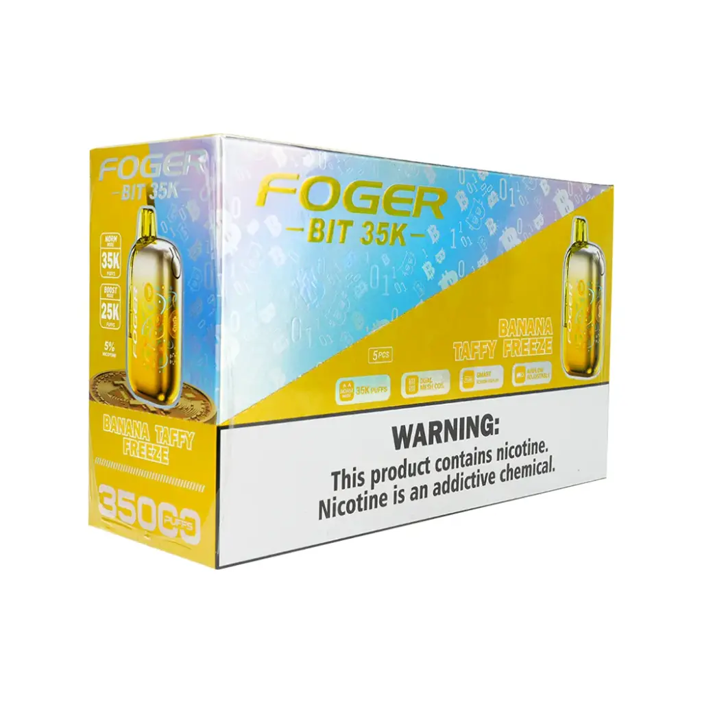 FOGER 5PK BIT 5% DISPOSABLE 35K PUFFS
