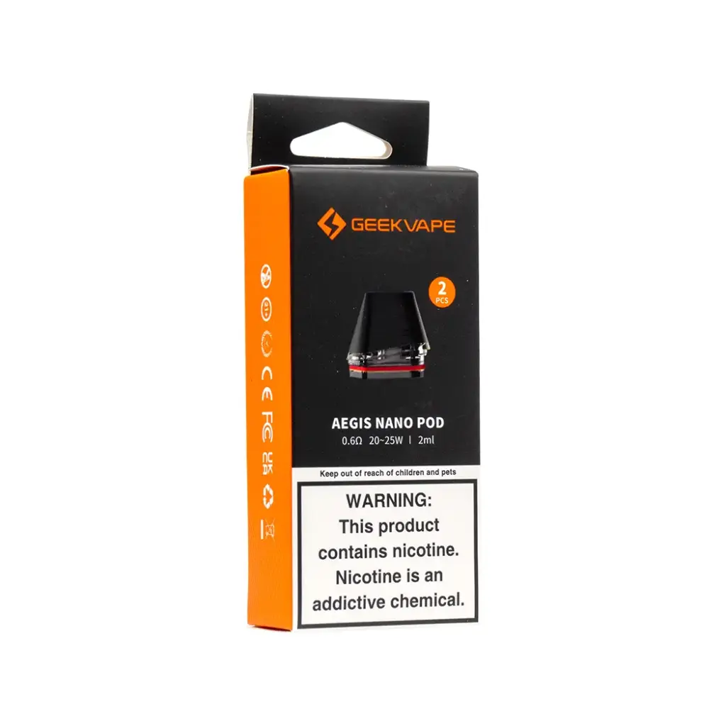 GEEK VAPE AEGIS NANO REPLACEMENT POD CARTRIDGE 2PK RESISTANCE 