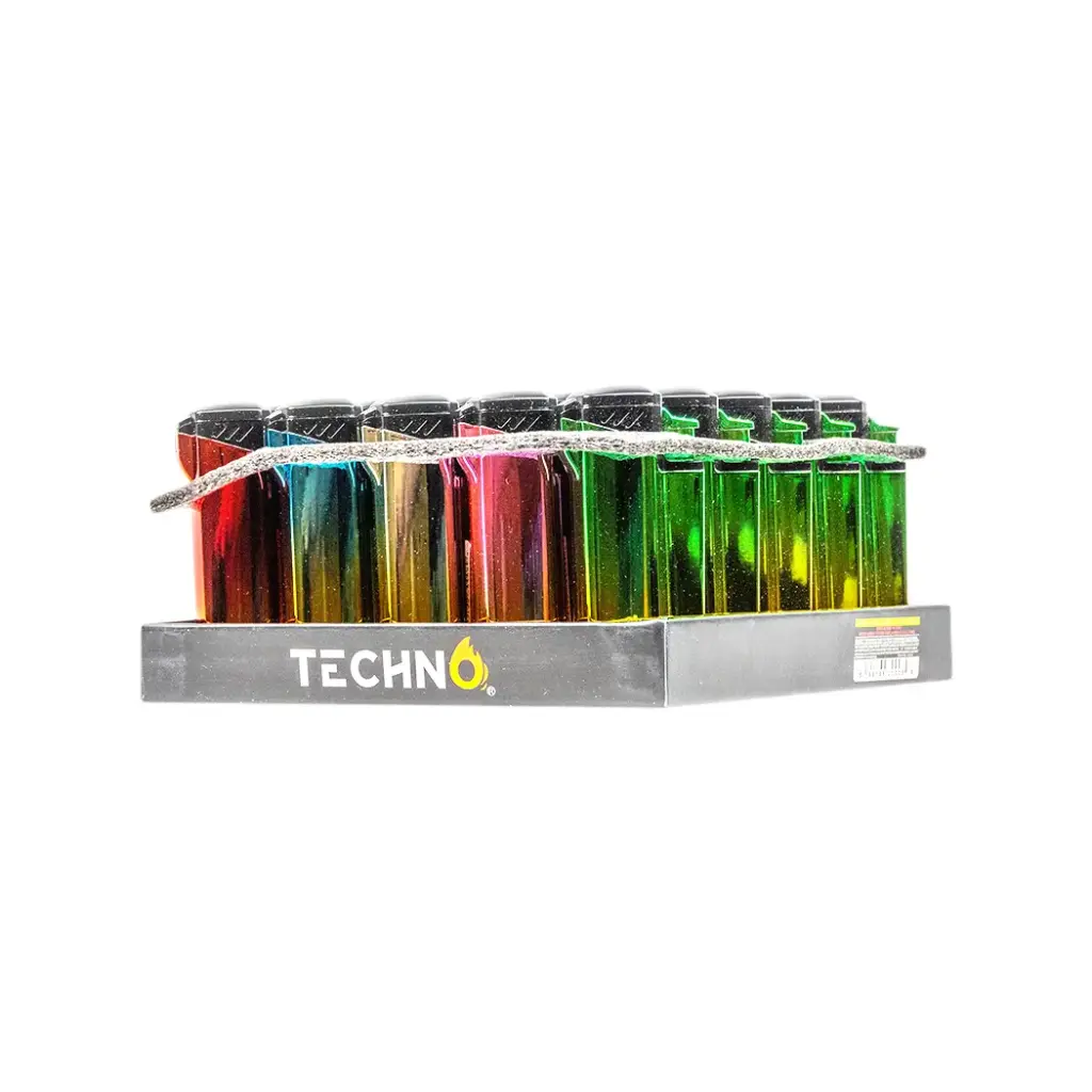 TECHNO TRIPLE TORCH LIGHTER 25CT - ASSORTED