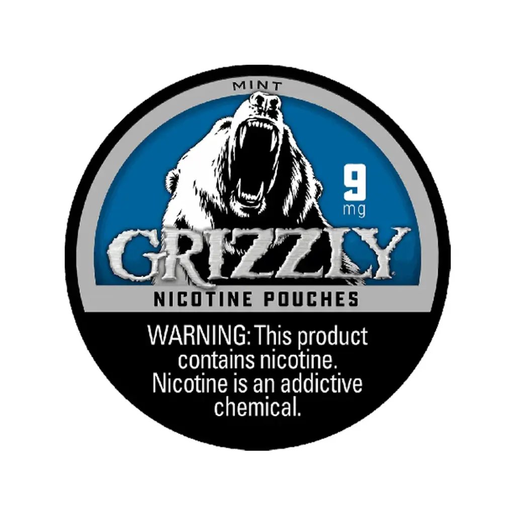 GRIZZLY NICOTINE POUCHES 9MG 5 ROLLS