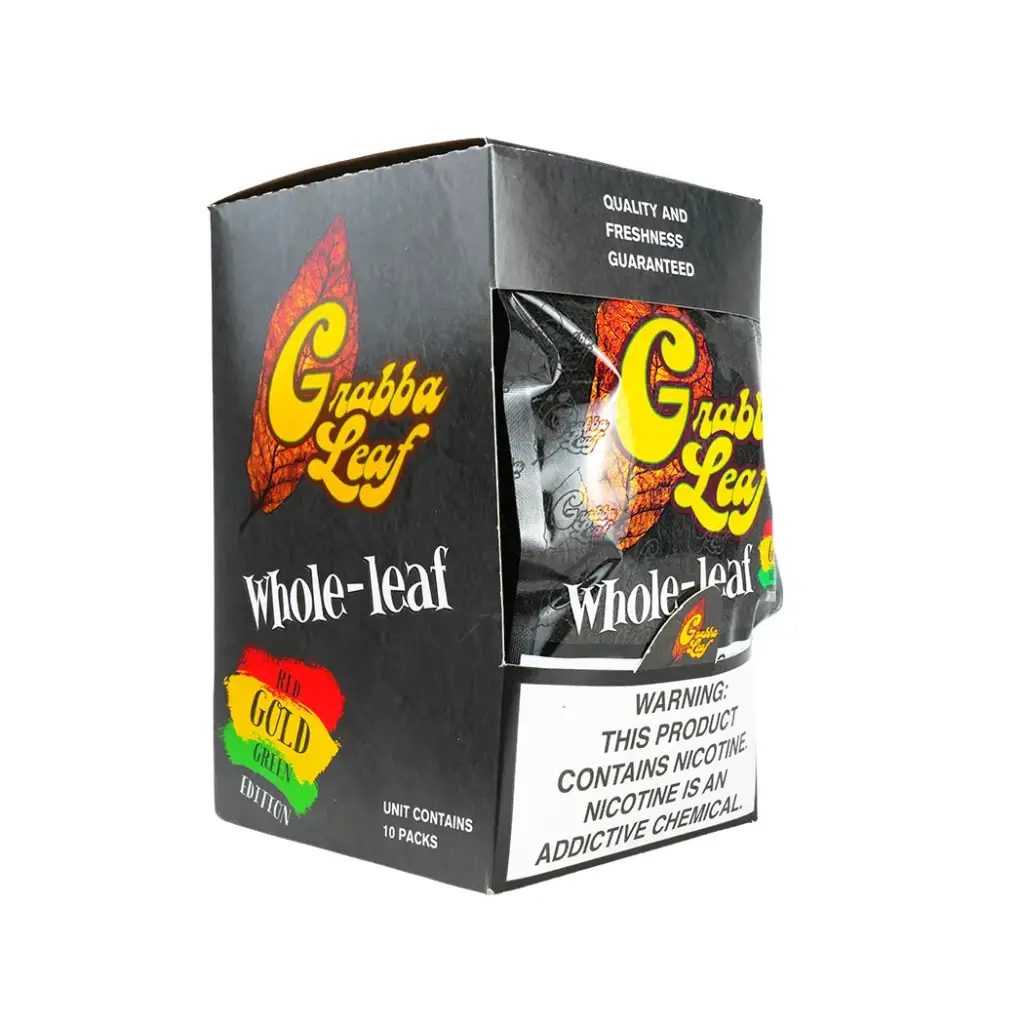 GRABBA LEAF WHOLE LEAF RED & GOLD EDITION 10PK