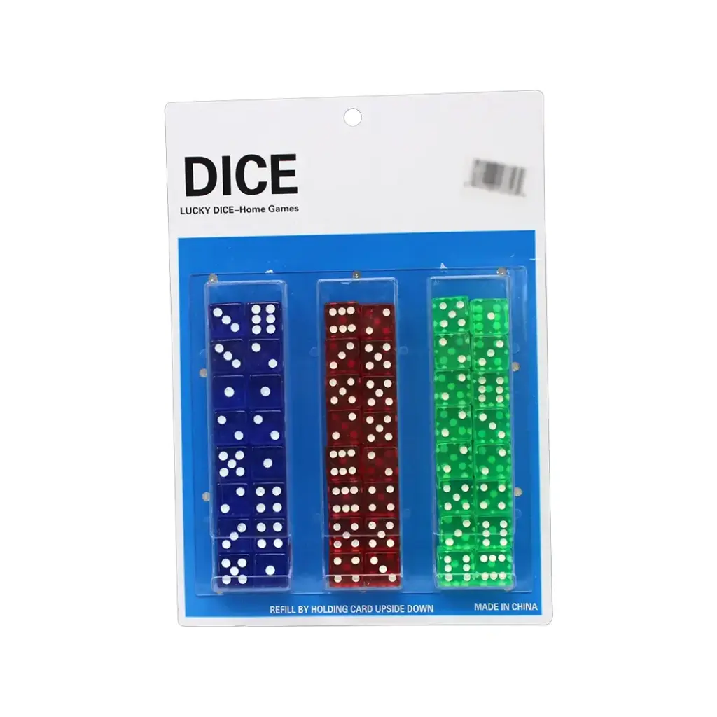 DICE CLEAR 48PC DISPLAY
