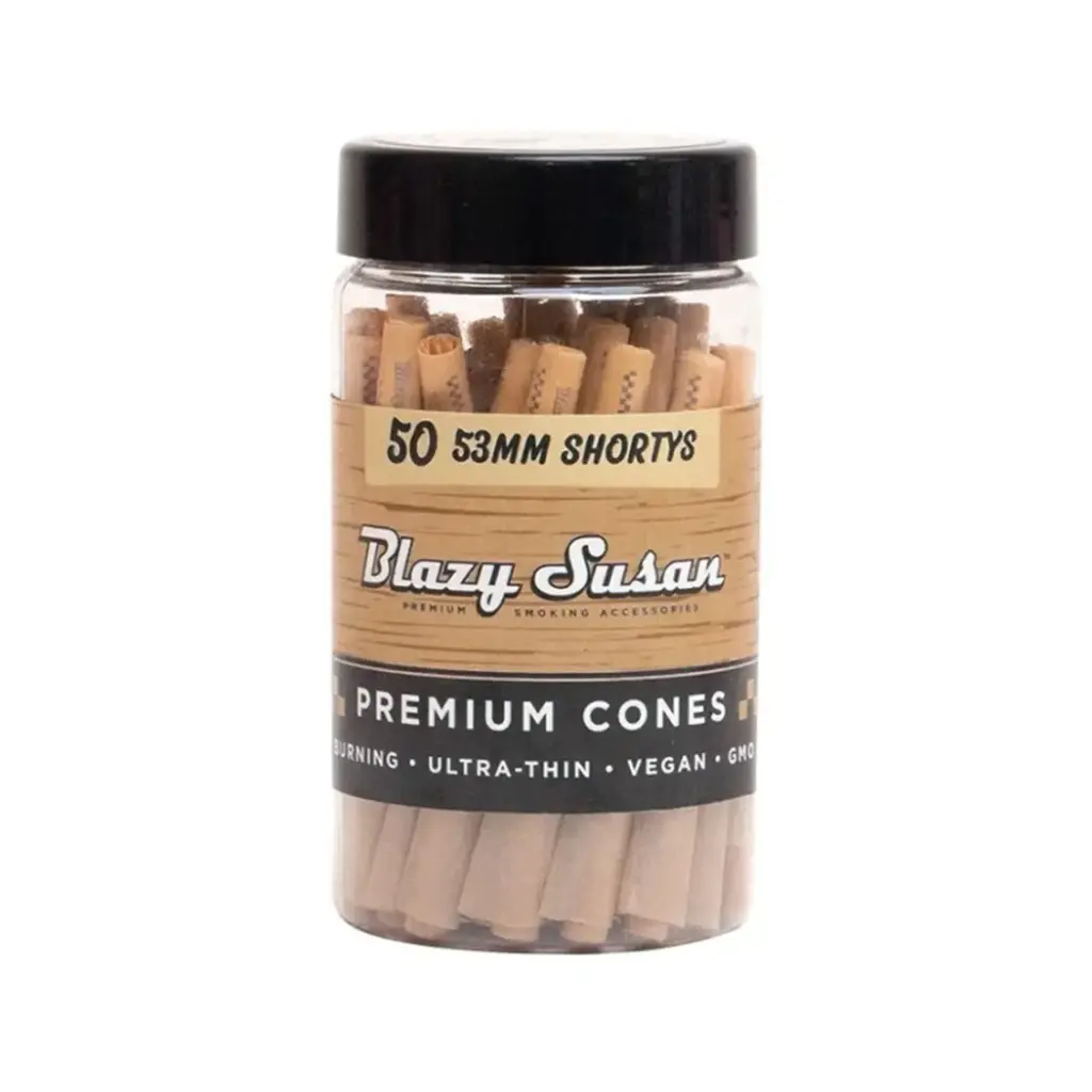 BLAZY CONE UNBLEACHED 53MM SHORTY 50CT JAR 